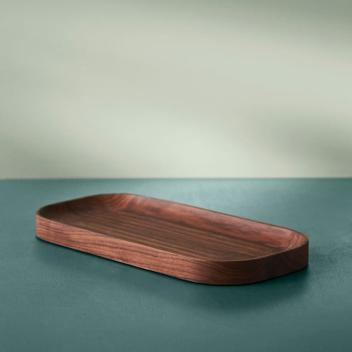 Vassoio ovale in legno intagliato, Noce Warm Nordic