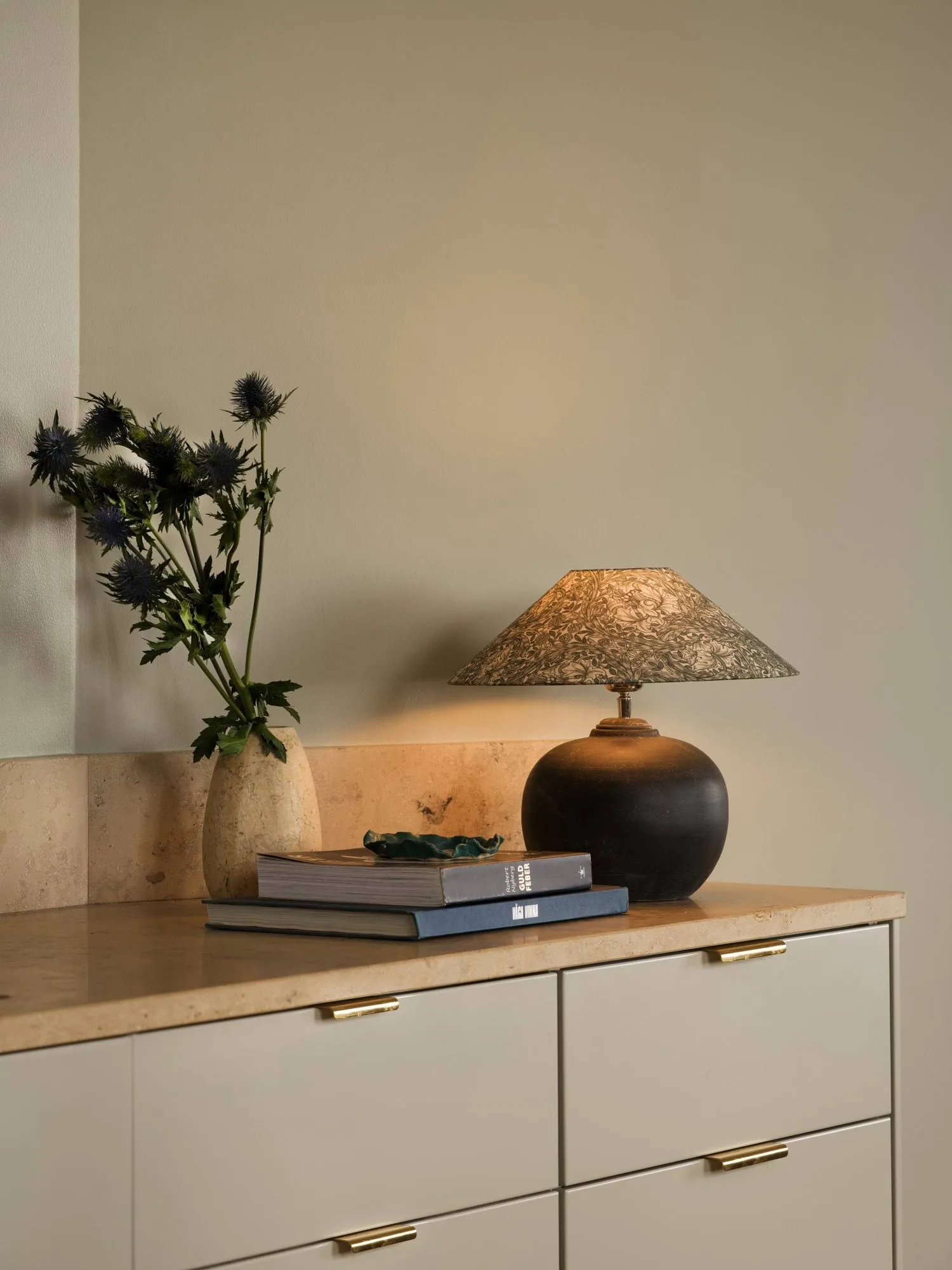 Flat shade paralume, African marigold green, Ø36x10 cm Watt & Veke