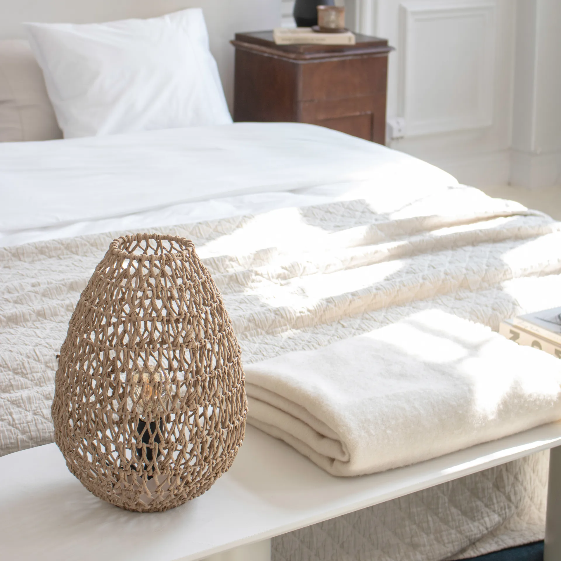 Lampada da tavola Buster Ø 27 cm, naturale Watt & Veke