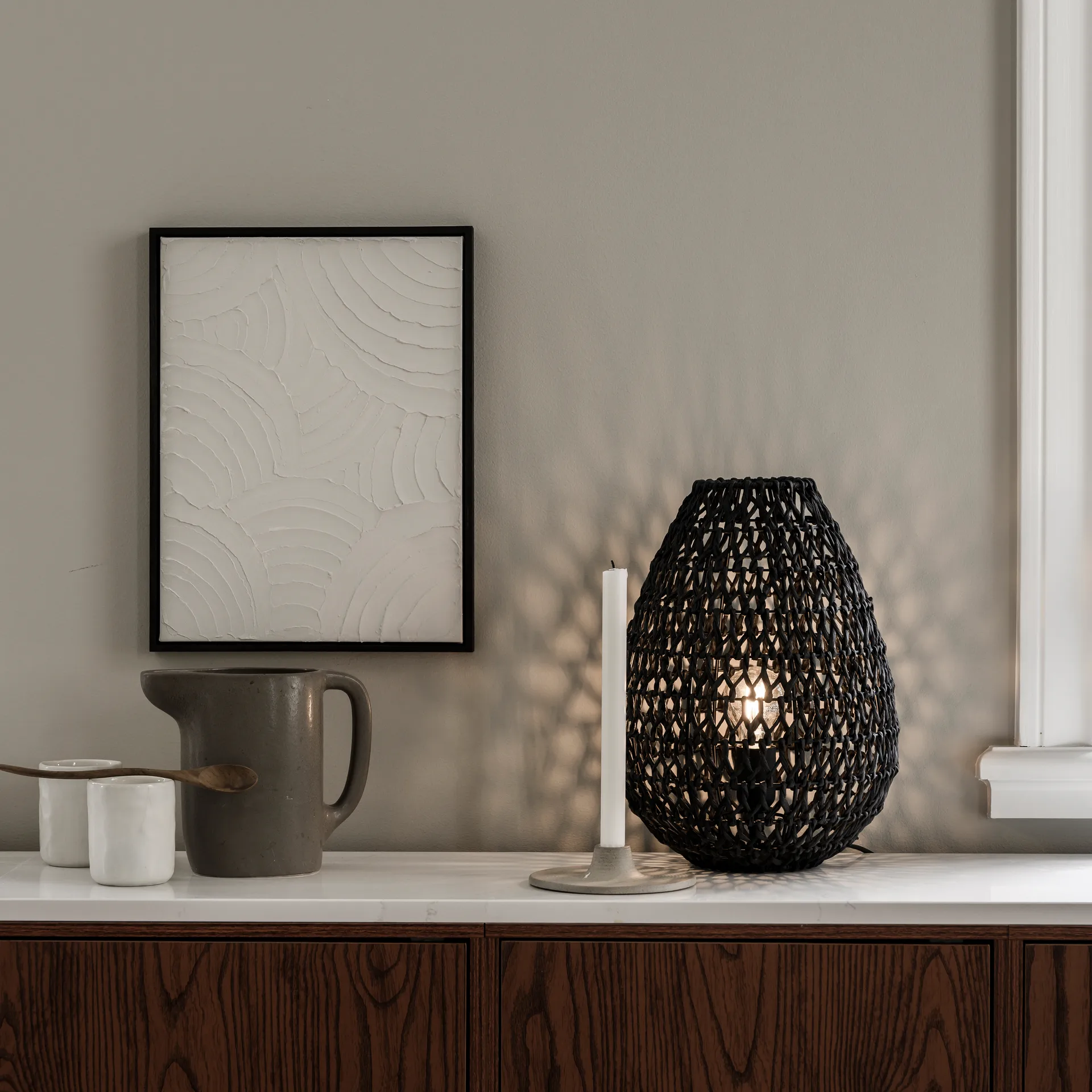 Lampada da tavola Buster Ø 27 cm, nero Watt & Veke