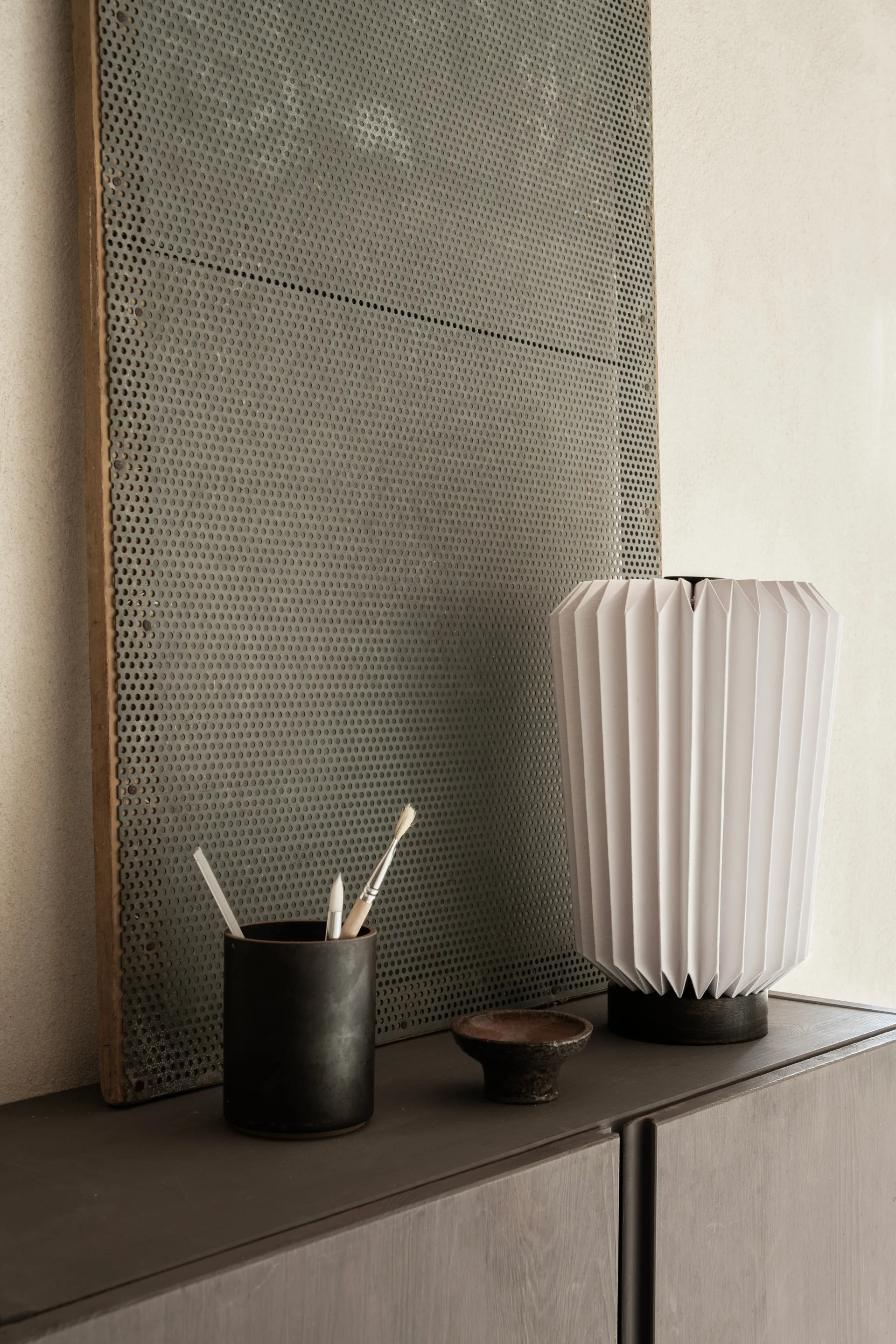 Lampada da tavolo Filippa Ø20 cm, Bianco-Nero Watt & Veke