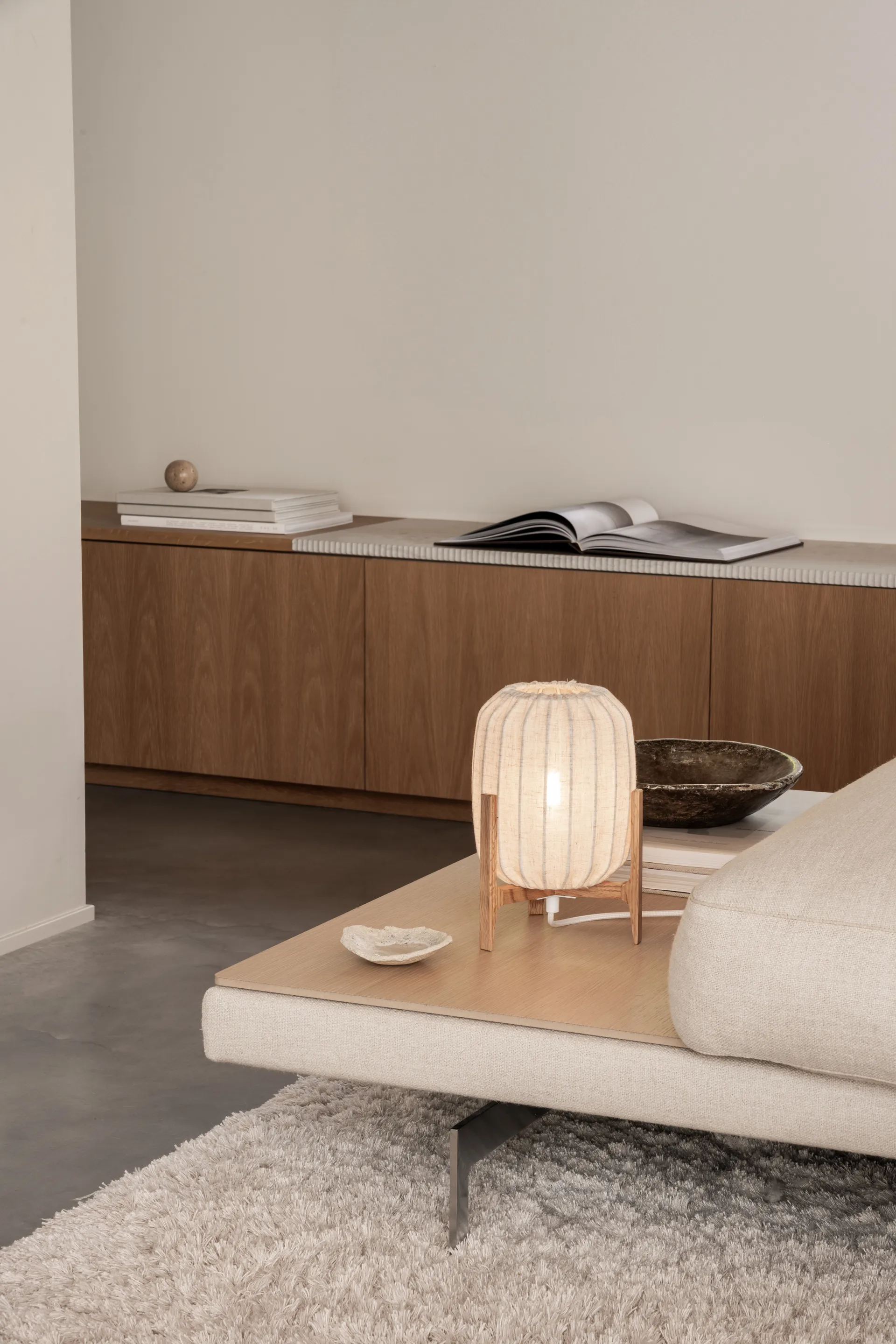 Lampada da tavolo Prisma, Oak-Natural, Mini Ø16x24,3 cm Watt & Veke