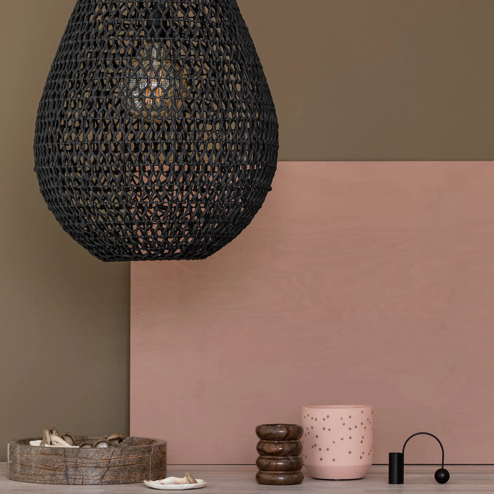 Paralume Buster Ø 45 cm, Nero Watt & Veke