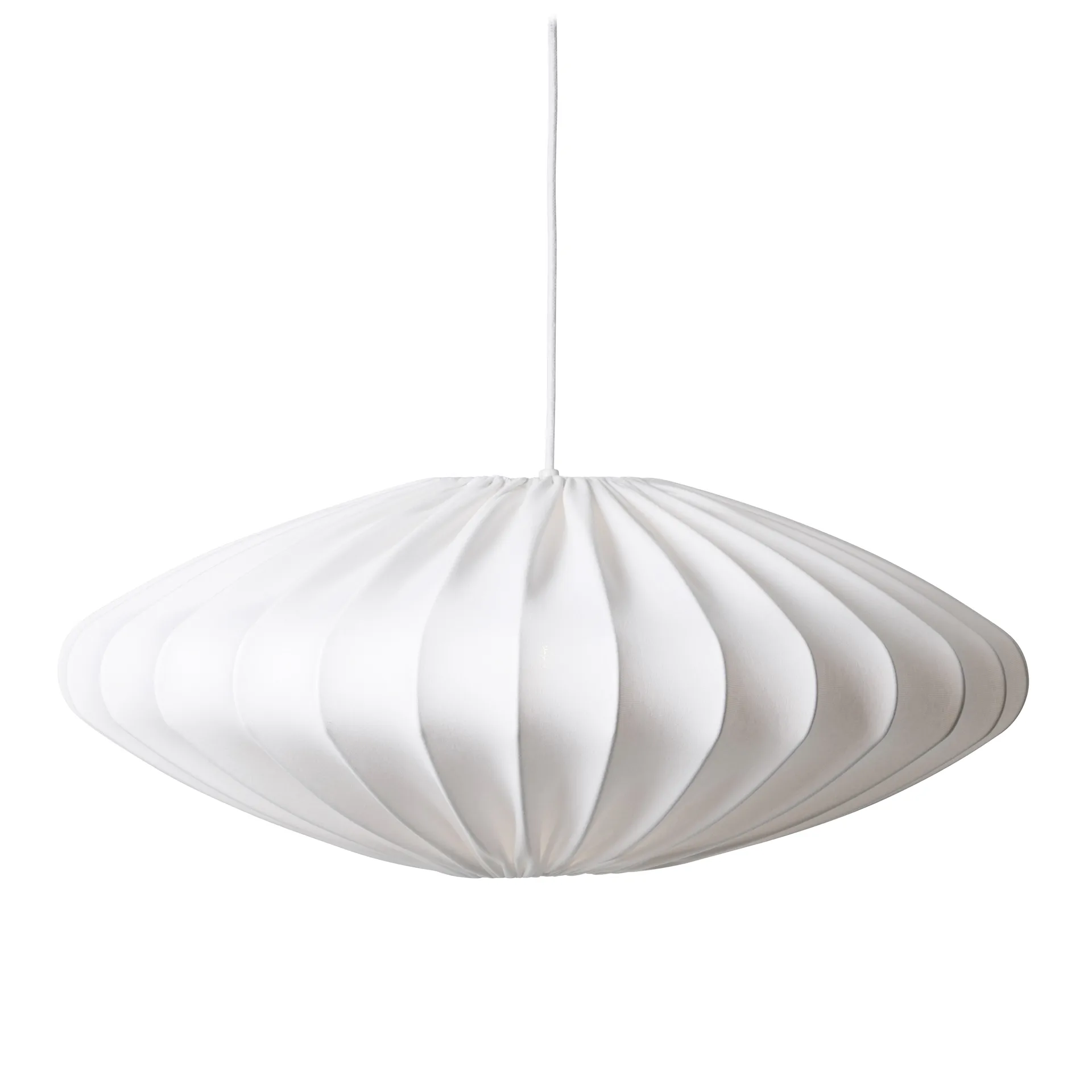Paralume Ellipse 65 cm cotone, Bianco Watt & Veke