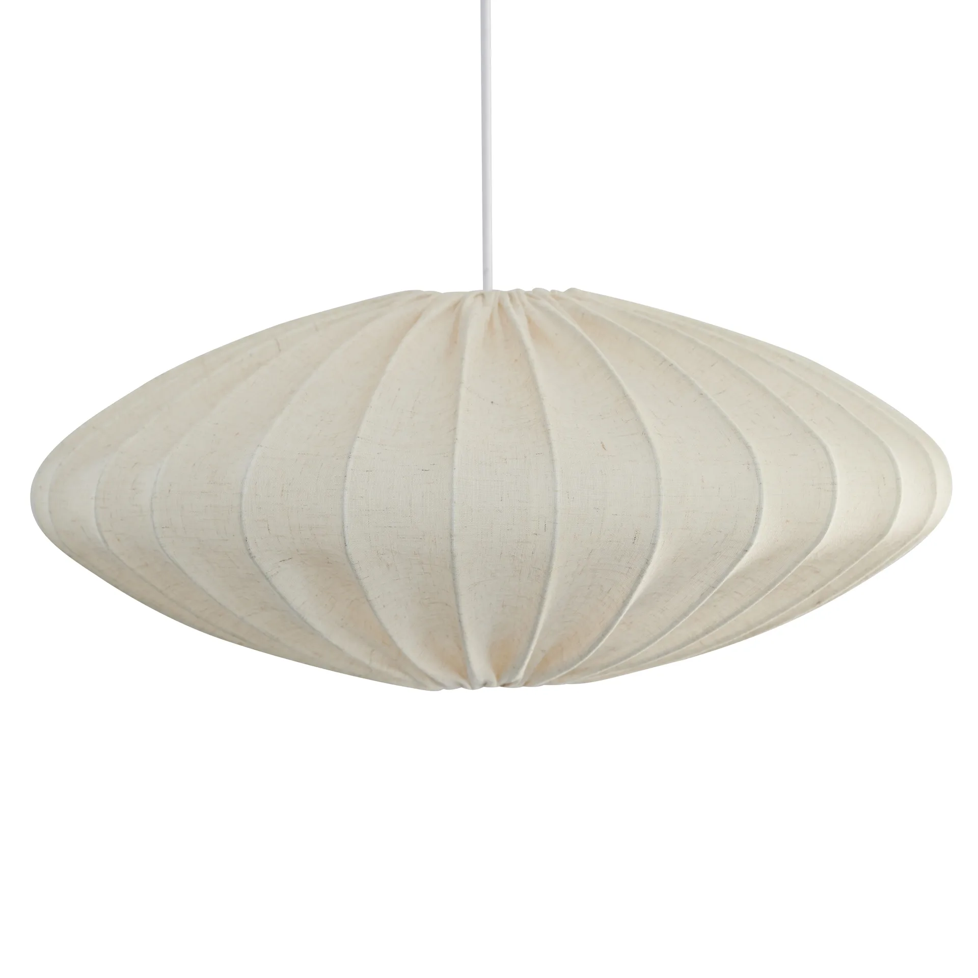 Paralume Ellipse 65 cm lino, Colore naturale Watt & Veke