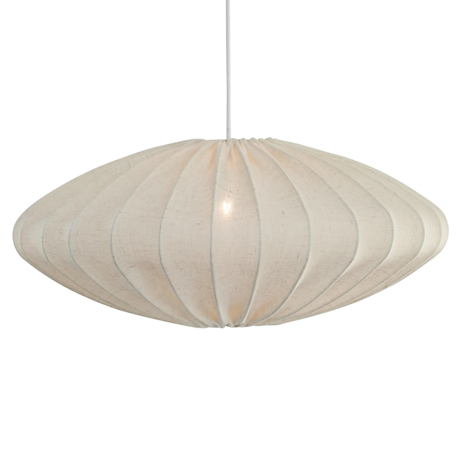 Paralume Ellipse 65 cm lino, Colore naturale Watt & Veke