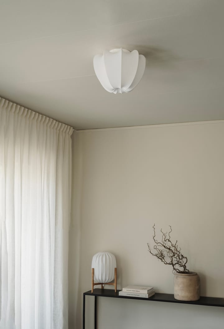 Plafoniera mini Anna Ø30 cm, Cotone bianco Watt & Veke
