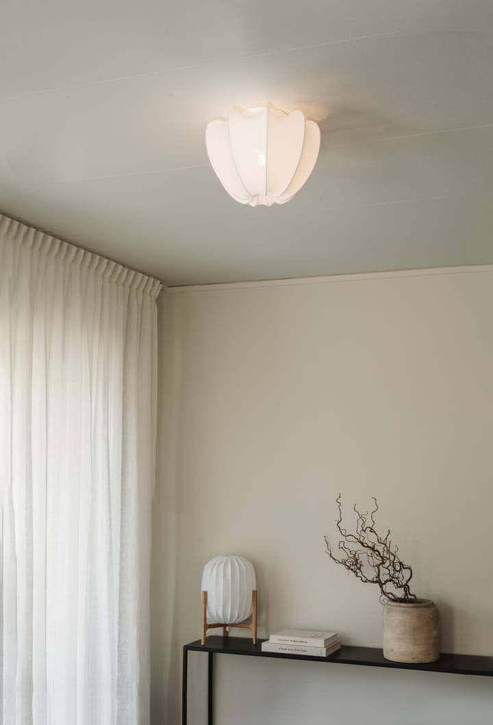 Plafoniera mini Anna Ø30 cm, Cotone bianco Watt & Veke