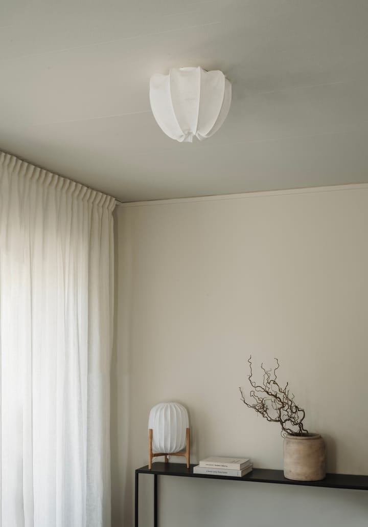 Plafoniera mini Anna Ø30 cm, Lino bianco Watt & Veke