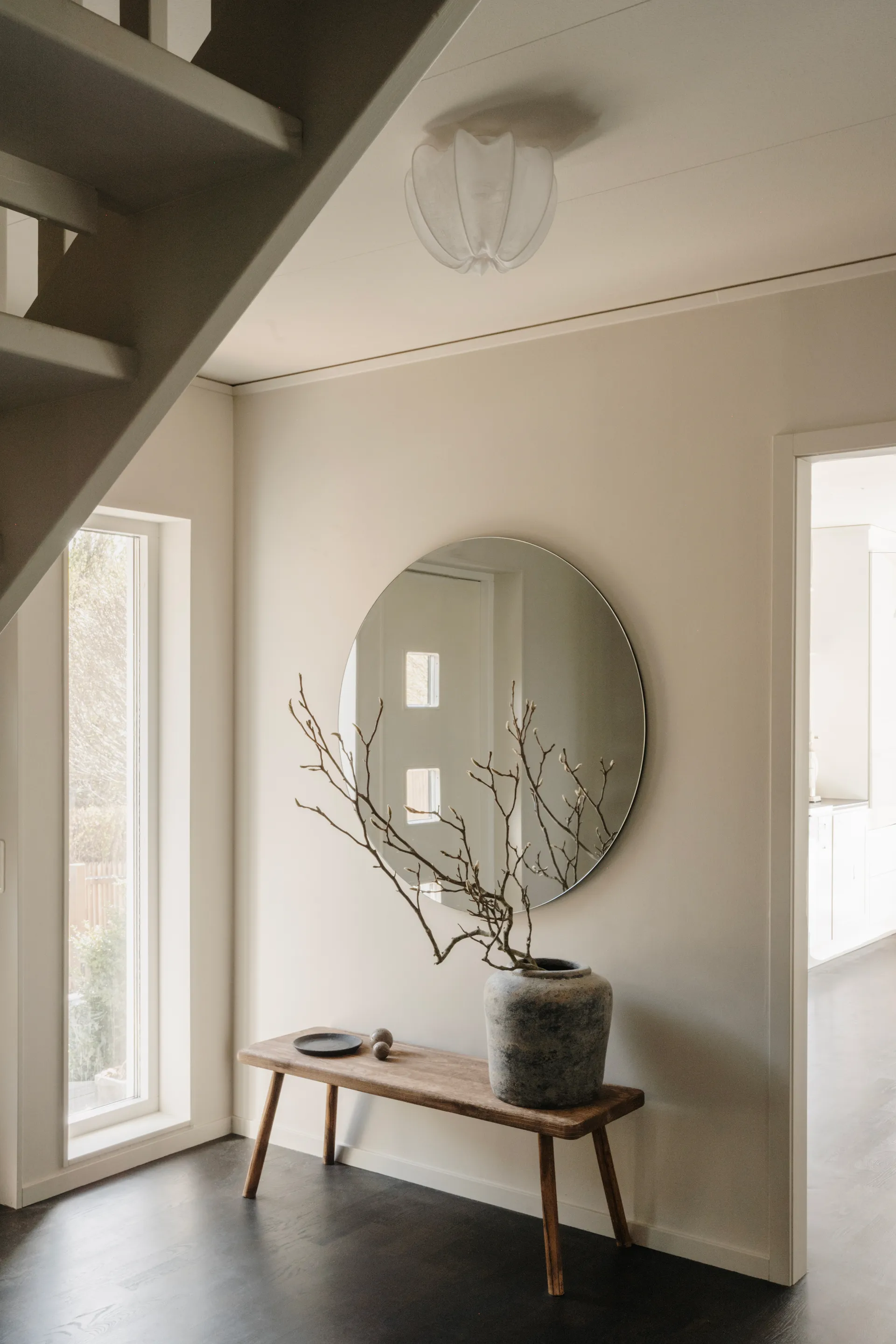 Plafoniera mini Anna Ø30 cm, Lino bianco Watt & Veke