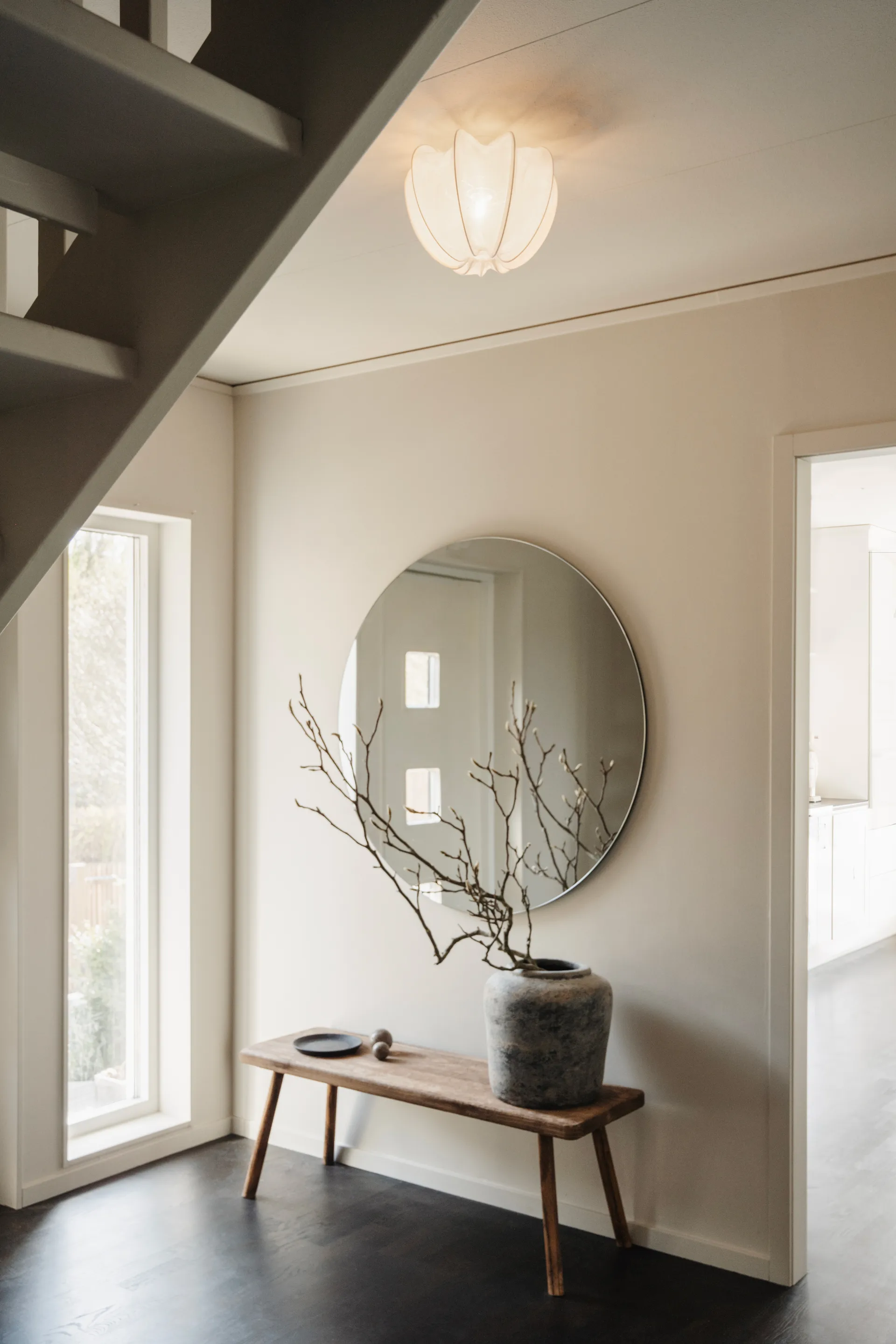 Plafoniera mini Anna Ø30 cm, Lino bianco Watt & Veke