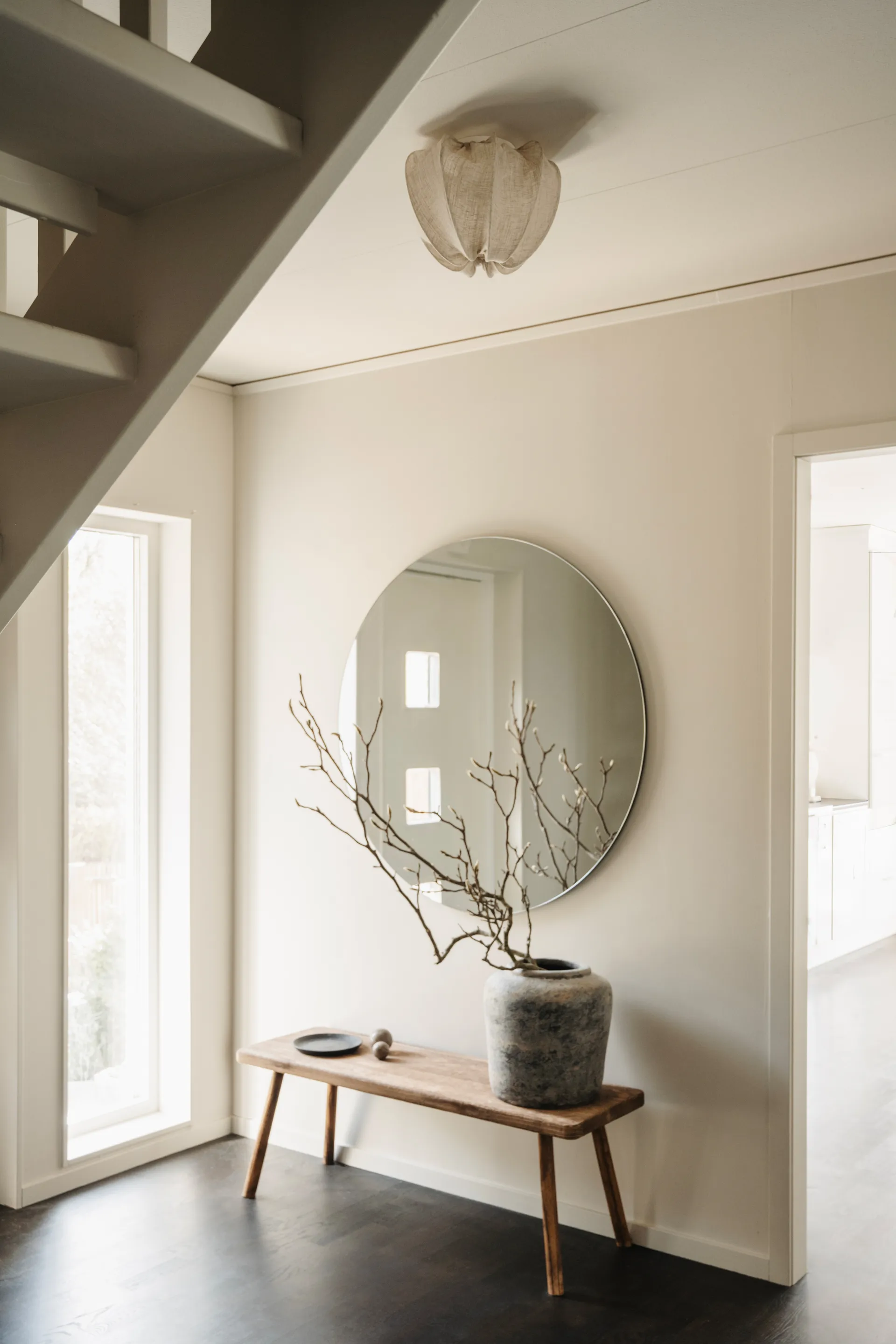 Plafoniera mini Anna Ø30 cm, Lino naturale Watt & Veke