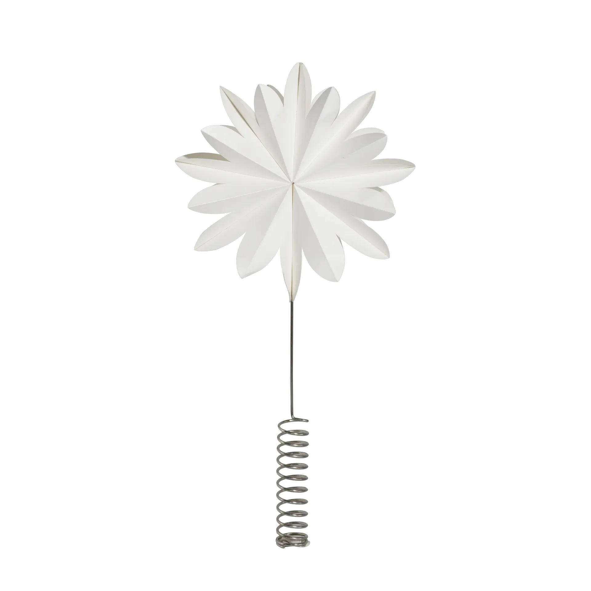 Puntale a forma stella Karla per albero di Natale da 35 cm, Bianco Watt & Veke
