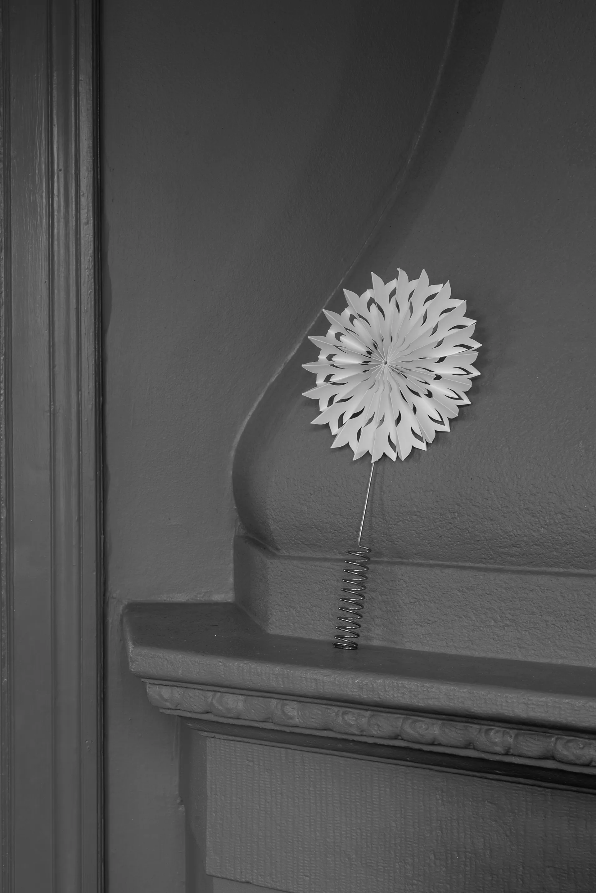 Puntale per albero Elvira a forma di stella da 35 cm, Bianco Watt & Veke