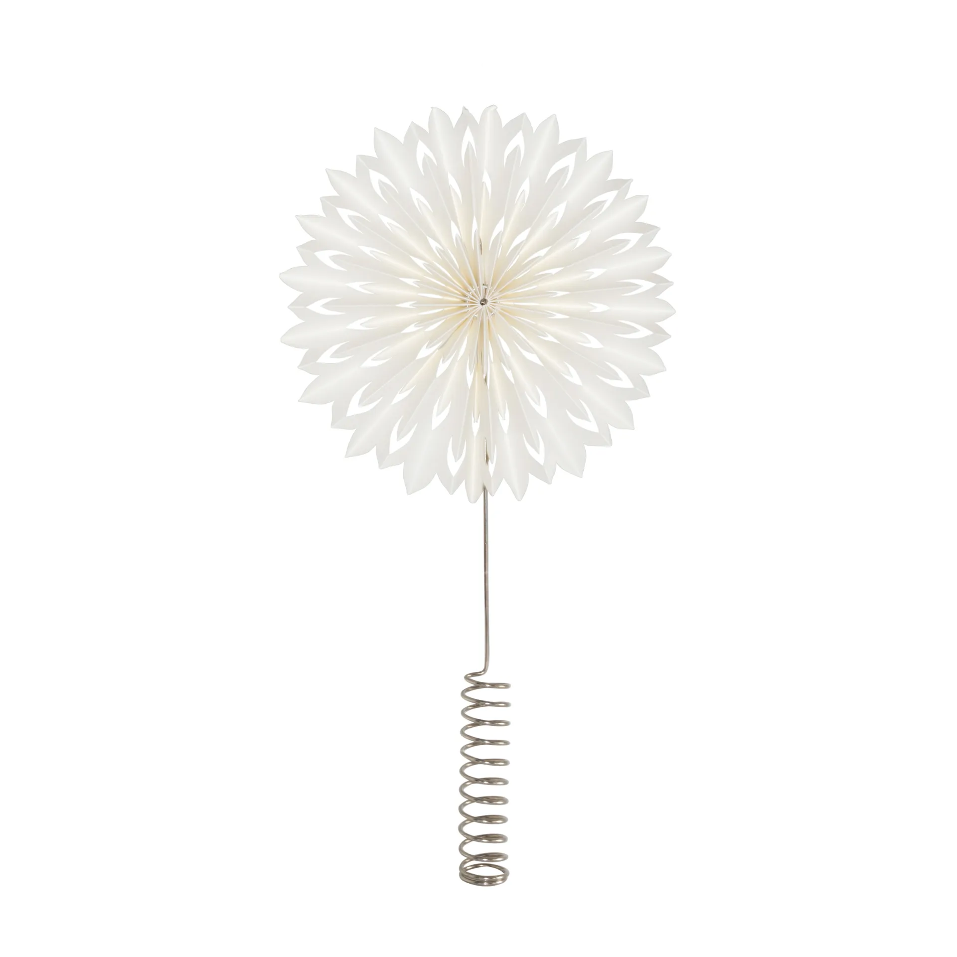 Puntale per albero Elvira a forma di stella da 35 cm, Bianco Watt & Veke