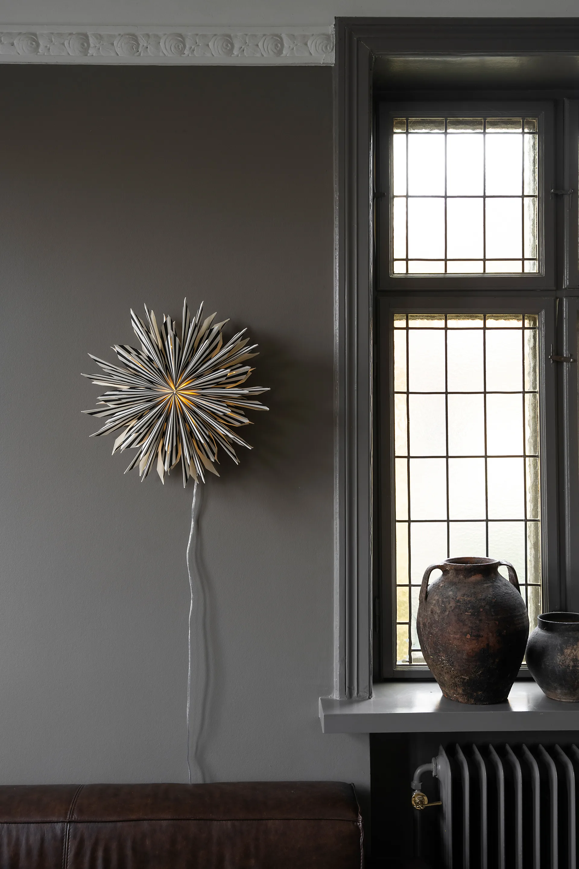 Stella dell'Avvento Leah Ø 50 cm, Bianco, nero Watt & Veke