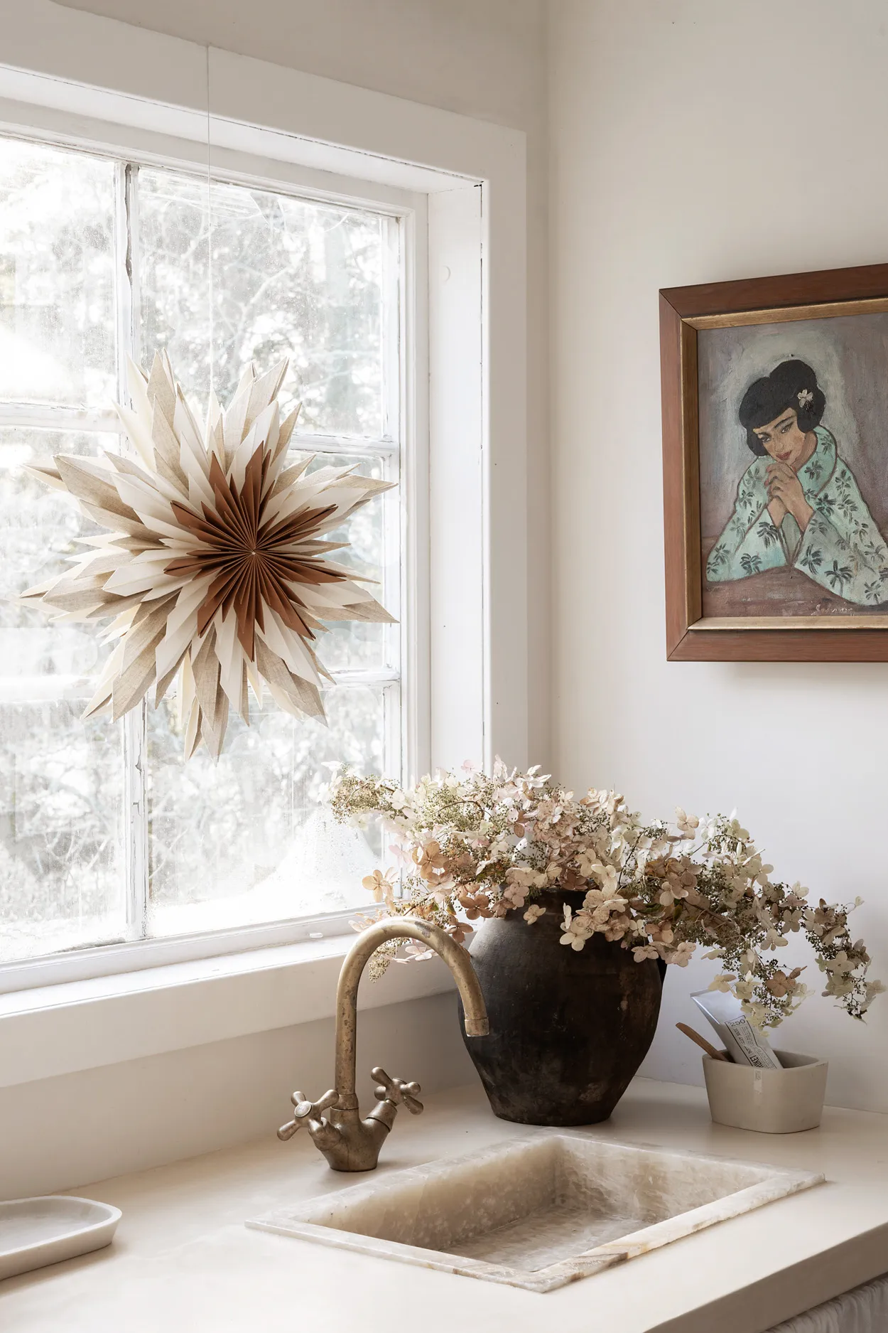 Stella dell'avvento Marta Ø 44 cm, Marrone Watt & Veke