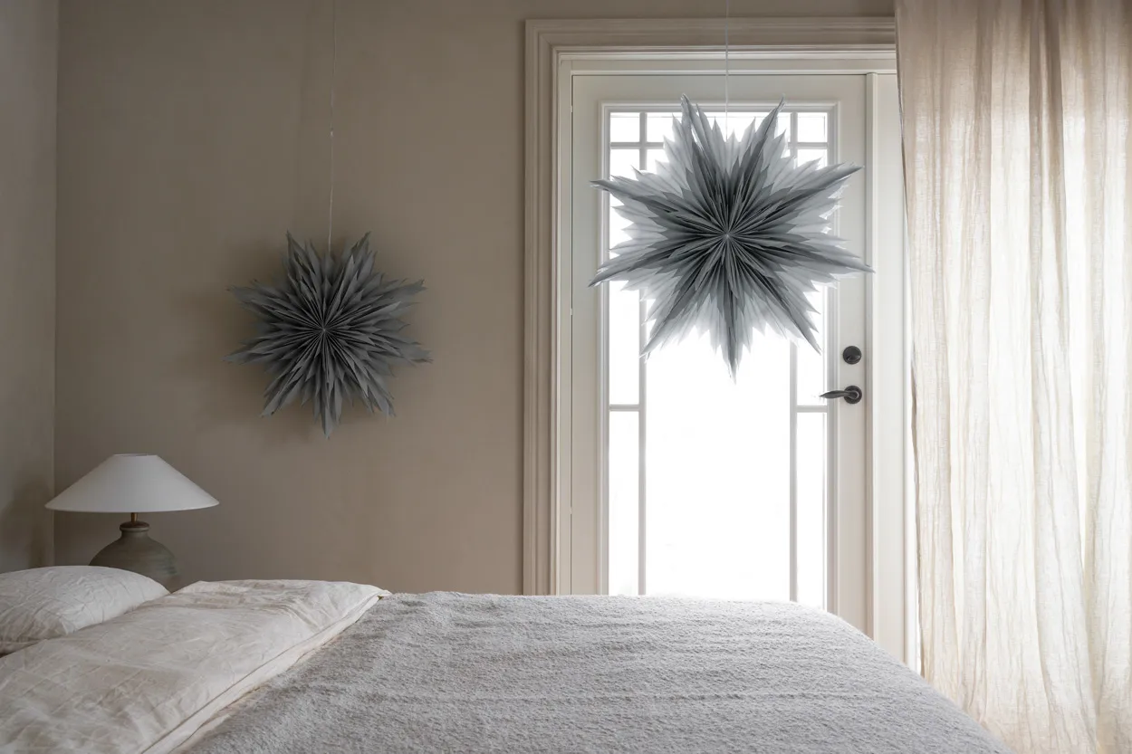 Stella dell'Avvento Oslo Ø80 cm confezione da 2 - Grigio,  Watt & Veke