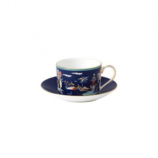 Tazza con piattino Wonderlust - blue pagoda - Wedgwood