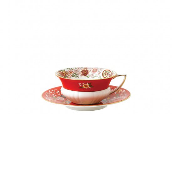 Tazza da tè con piattino Wonderlust  - crimson jewel - Wedgwood