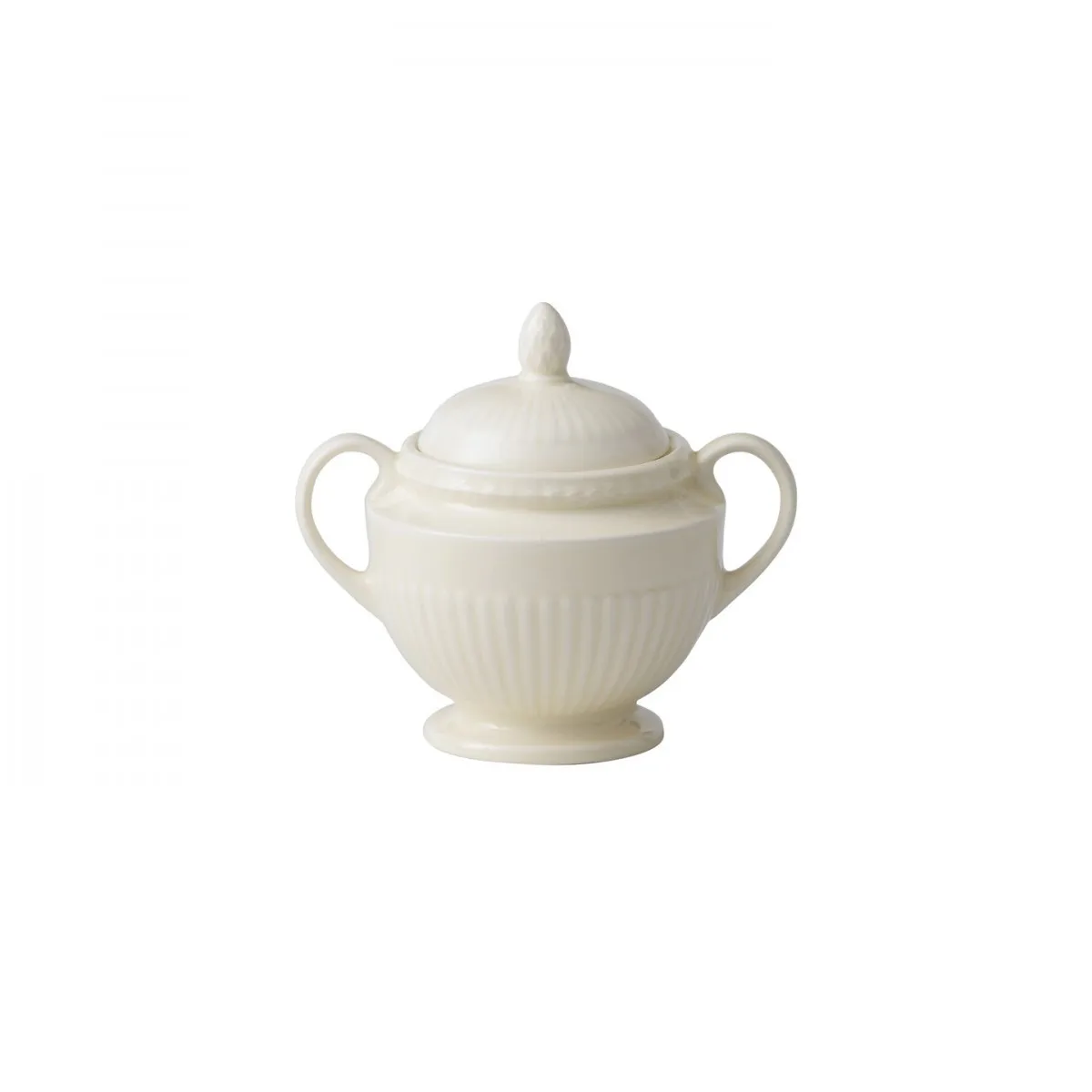 Zuccheriera Edme con coperchio, bianco Wedgwood