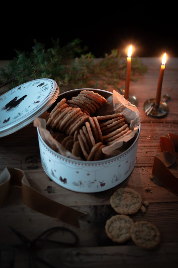 Barattolo per biscotti Julemorgen Story 2 pezzi, Bianco-multicolor Wik & Walsøe