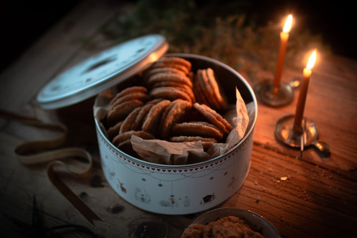 Barattolo per biscotti Julemorgen Story 2 pezzi, Bianco-multicolor Wik & Walsøe