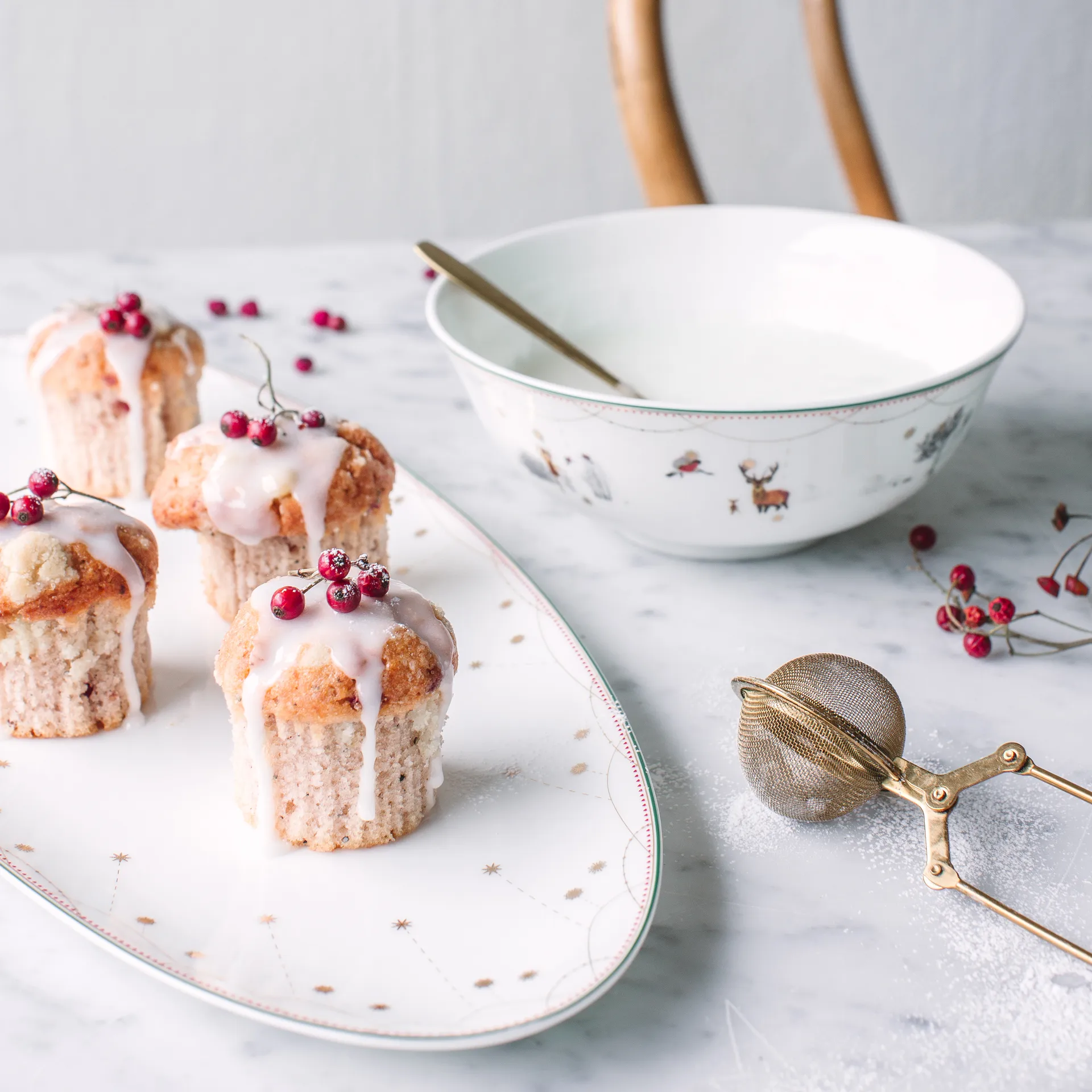 Piatto da portata Julemorgen ovale, 41 cm Wik & Walsøe