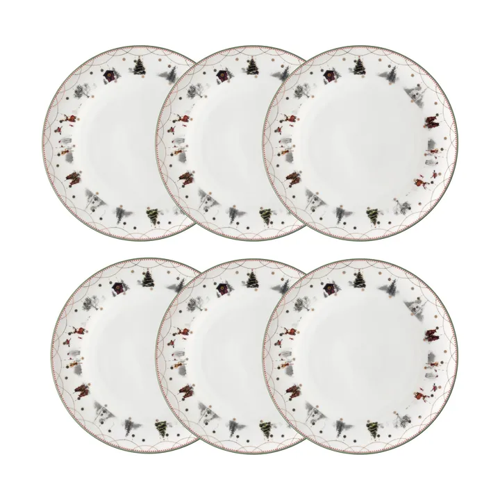 Piatto Julemorgen Ø20 cm confezione da 6 - undefined - Wik & Walsøe