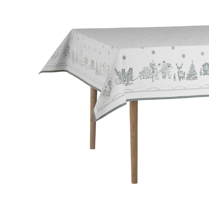 Tovaglia Julemorgen, Bianco-verde, 140x240 cm Wik & Walsøe