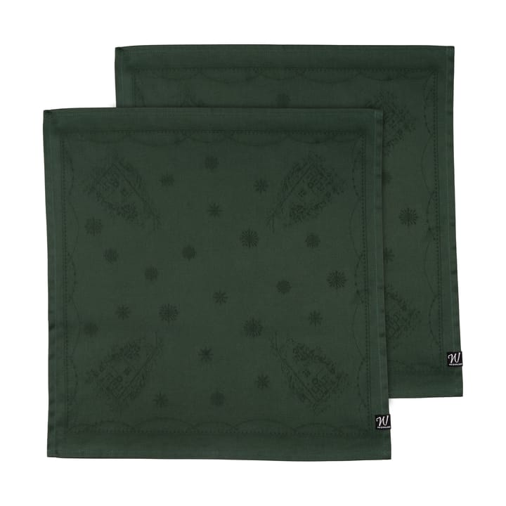 Tovagliolo di stoffa 45x45 cm Julemorgen confezione da 2 - Verde - Wik & Walsøe