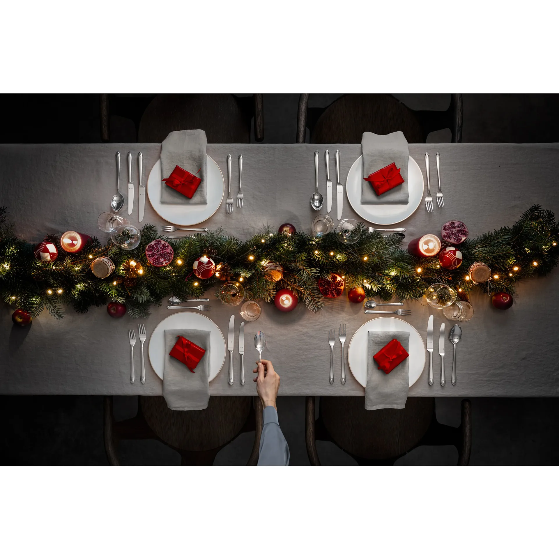 Posate semiopache Virginia Cromargan , 30 pezzi WMF