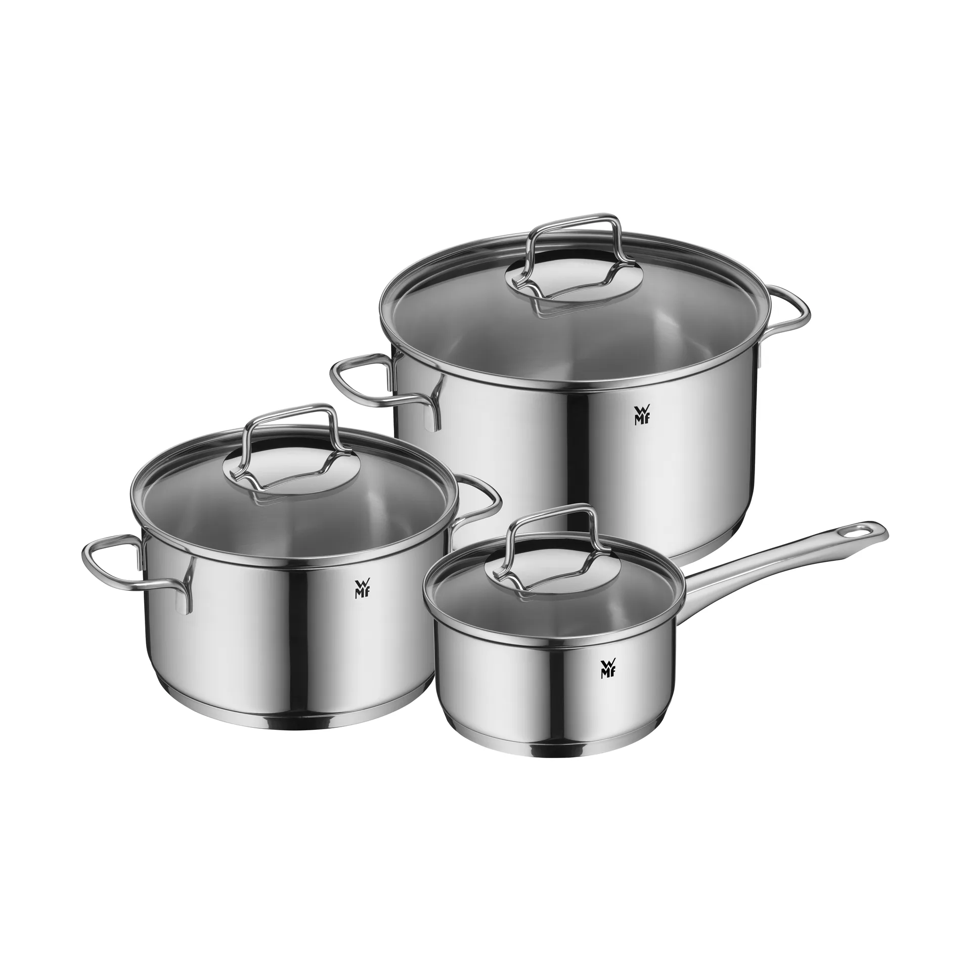 Set di 3 pentole Astoria, Acciaio inox WMF