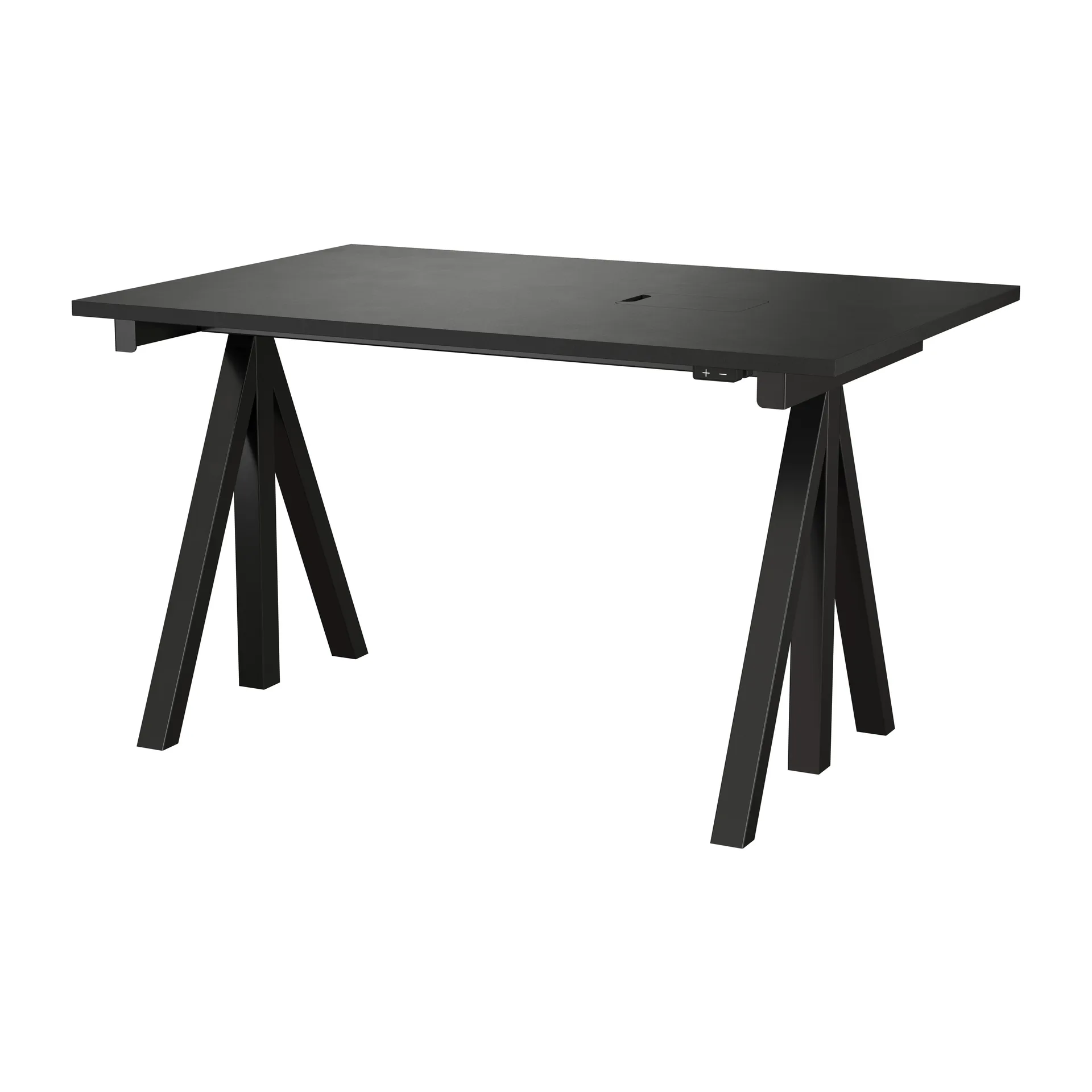 Scrivania regolabile in altezza Works nera 78x120 cm,  Works