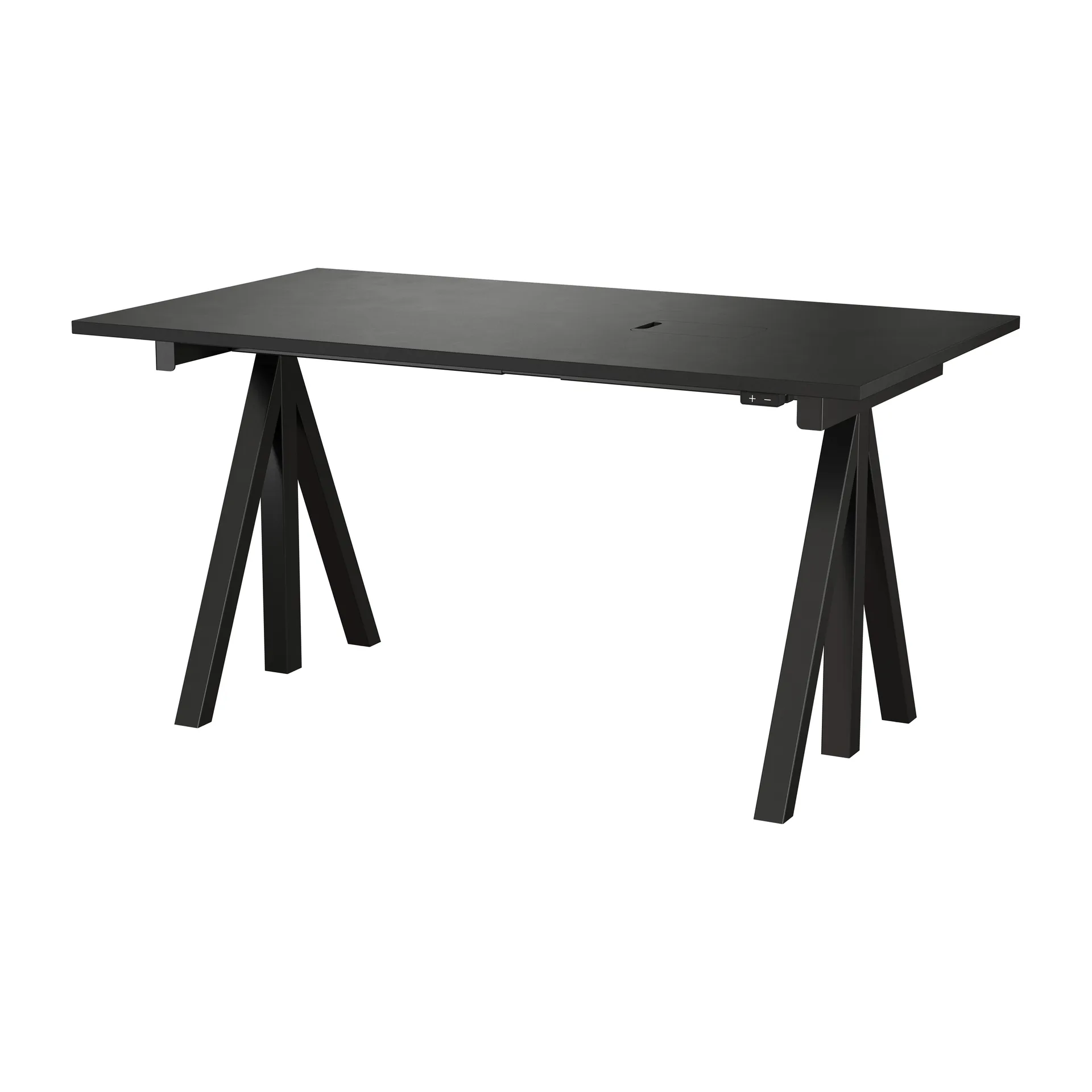 Scrivania regolabile in altezza Works nera 78x140 cm,  Works