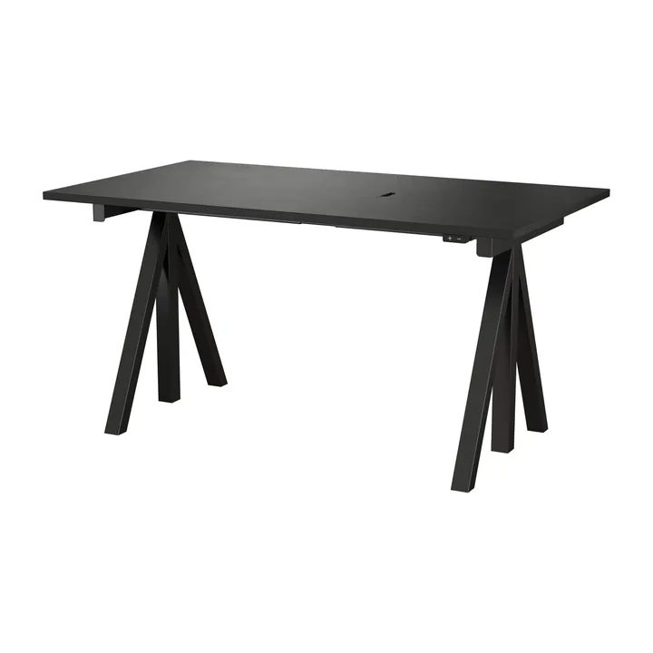 Scrivania regolabile in altezza Works nera 78x140 cm - Works