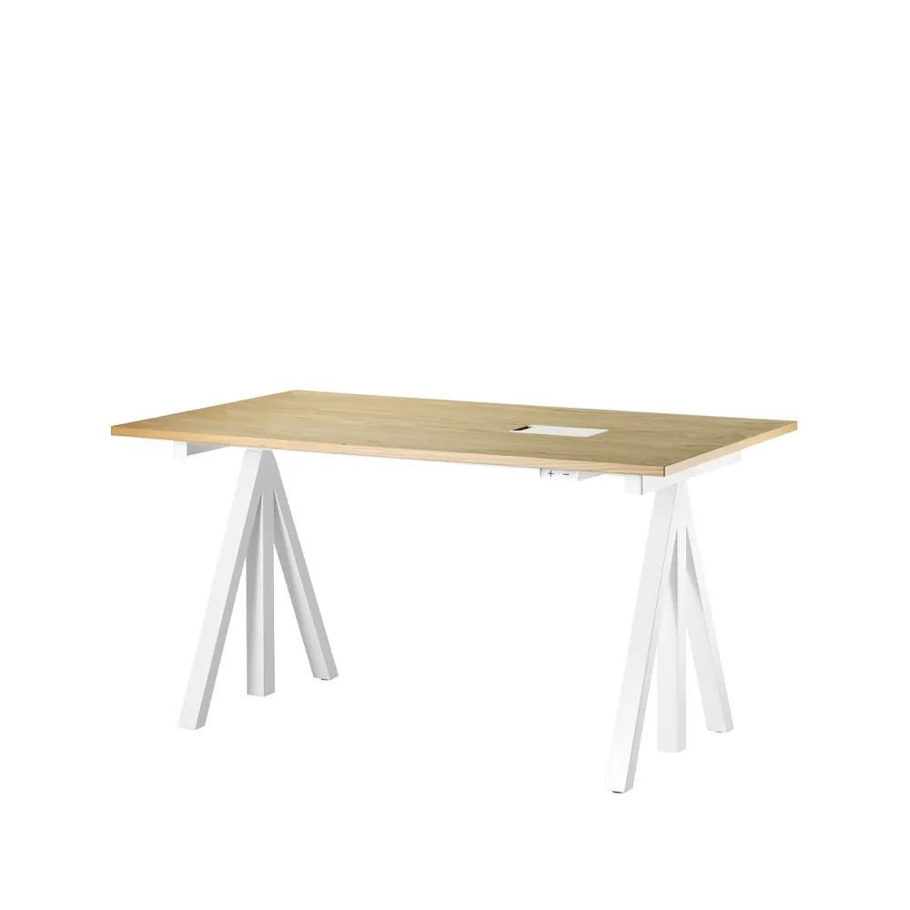 Works scrivania - rovere & bianco,  Works