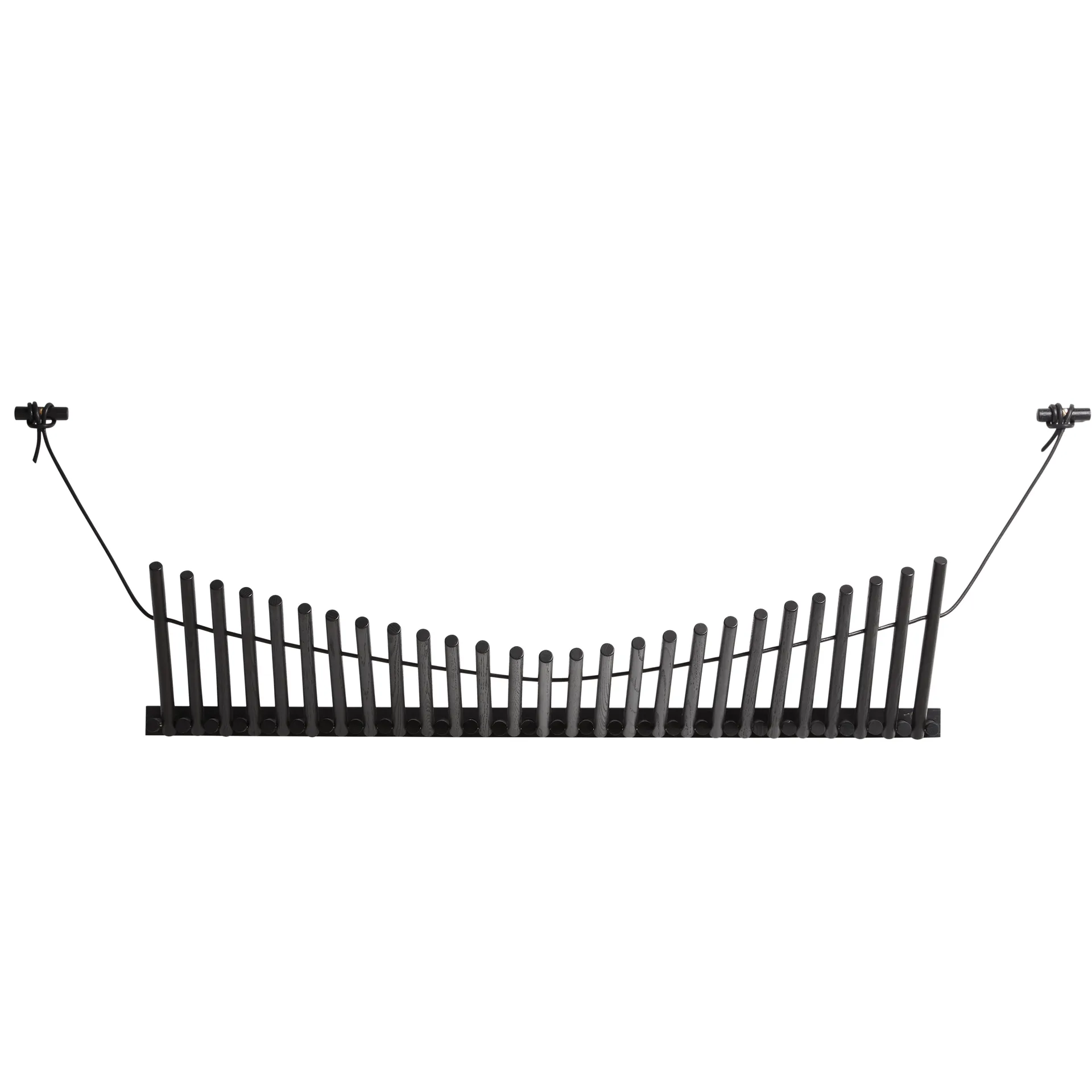 Appendiabiti Knaegt , rovere verniciato nero Woud