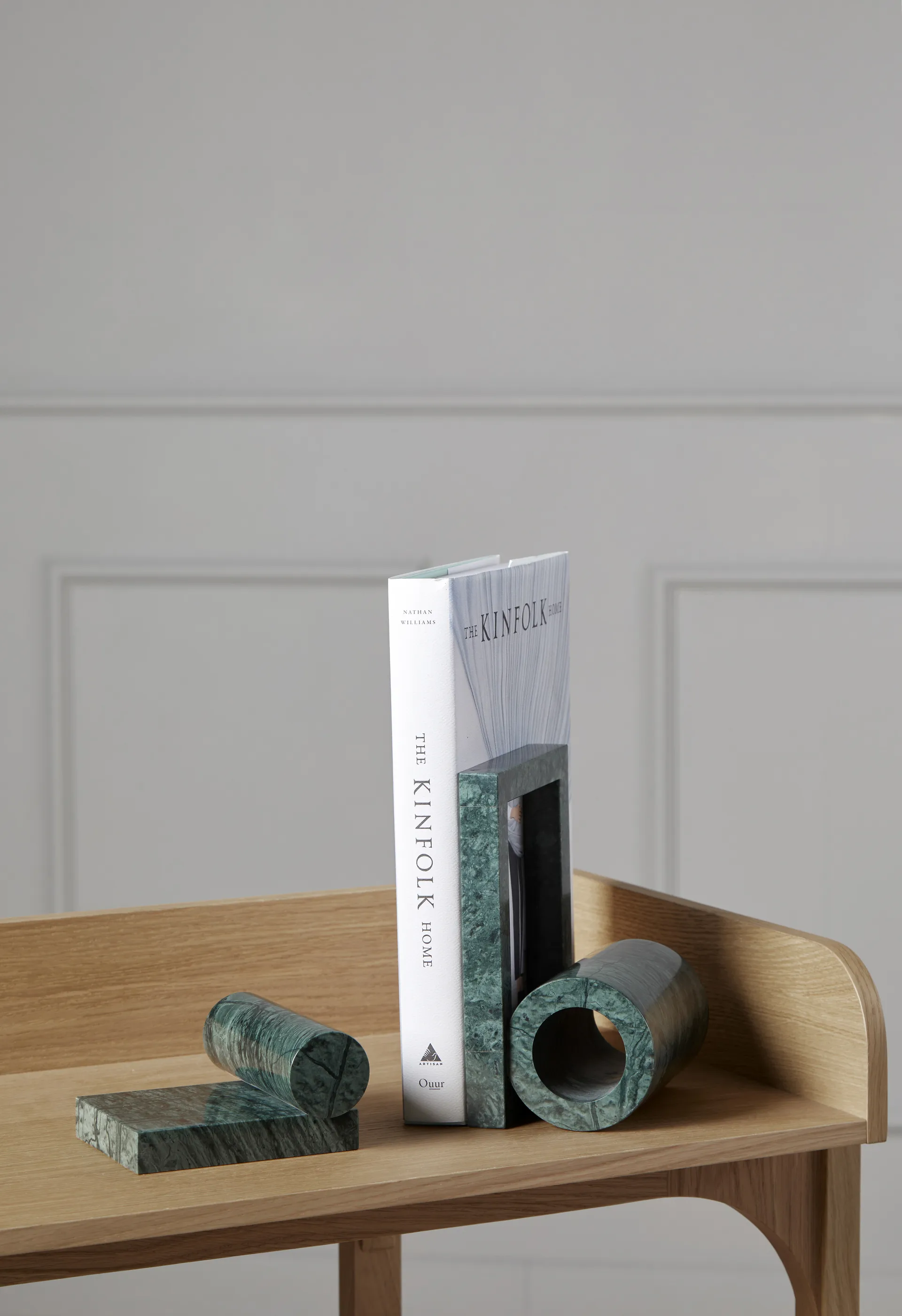 Fermalibri in marmo Booknd, Verde Woud