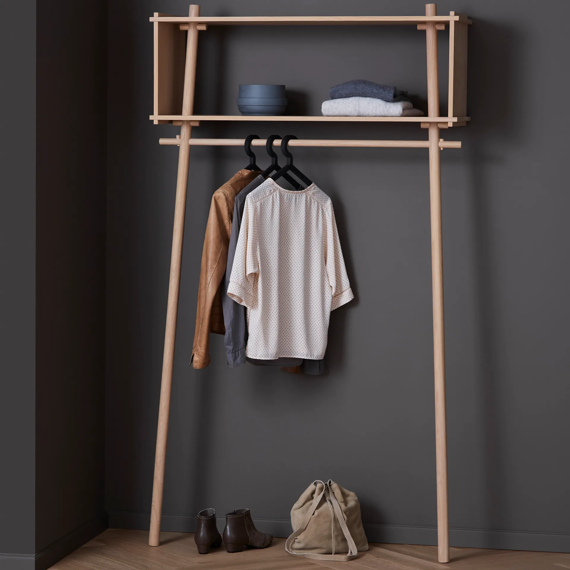 Gruccia Illusion confezione da 3, nero Woud