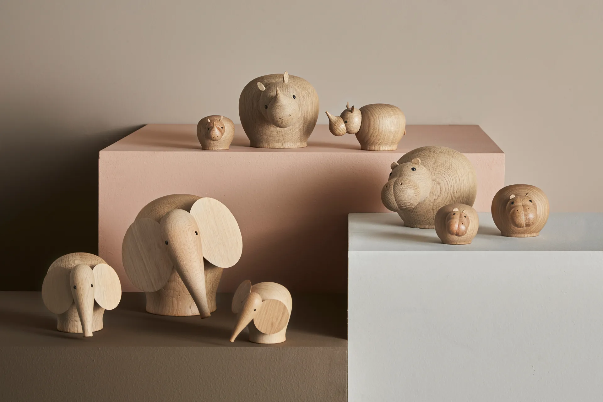 Ippopotamo in legno Hibiscus, Mini Woud