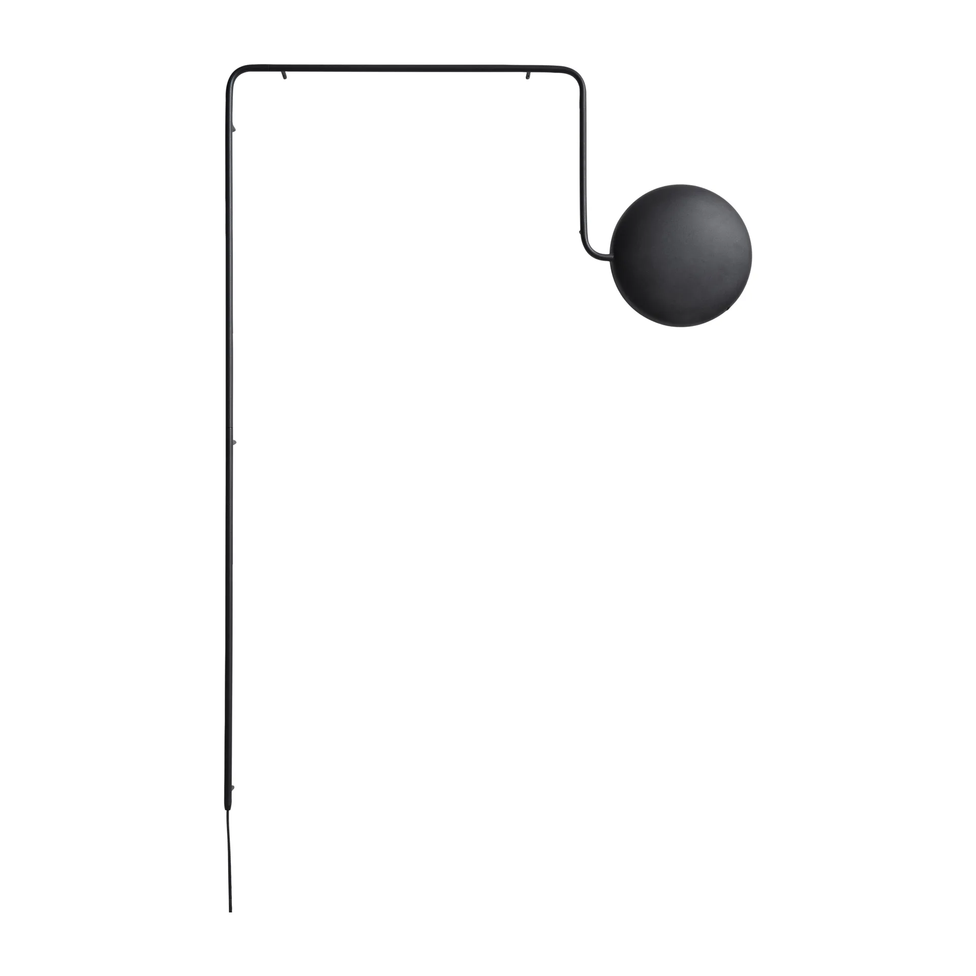 Lampada da parete Mercury, Metallo verniciato di nero Woud
