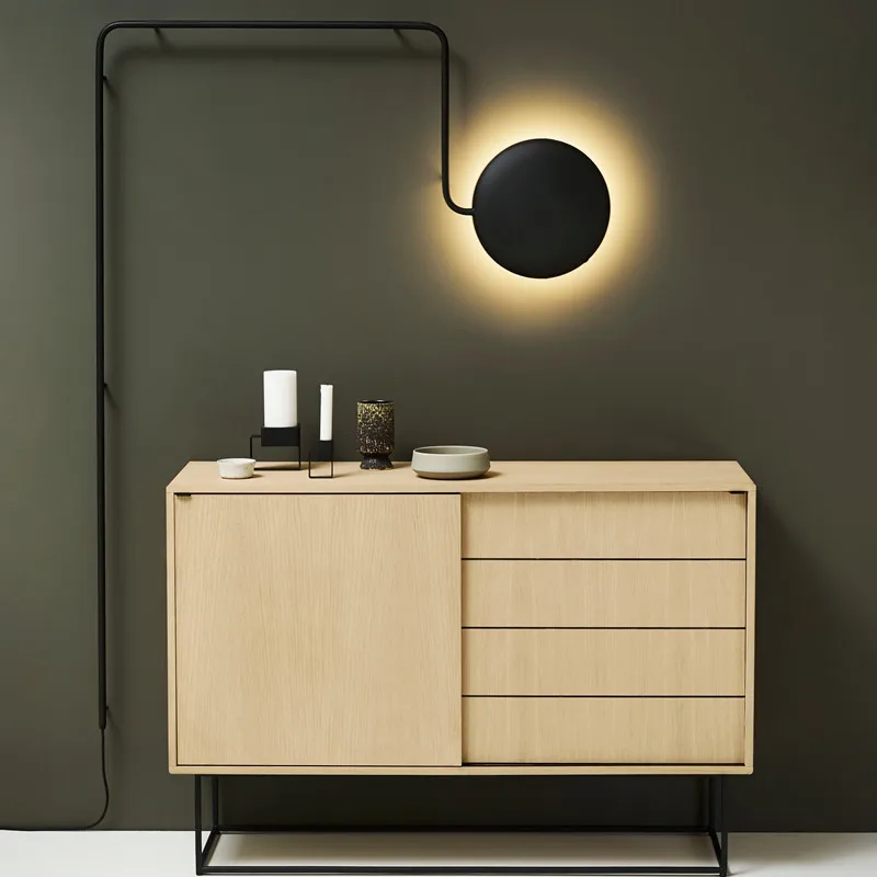 Lampada da parete Mercury, nero Woud