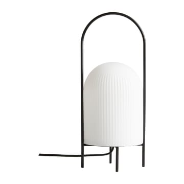 Lampada da tavolo Ghost - Nero-vetro opalino bianco - Woud