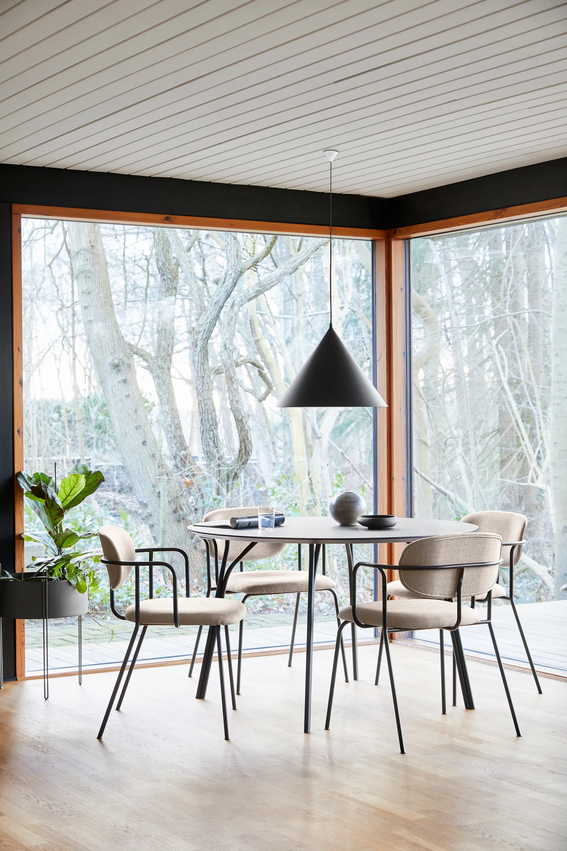 Lampadario Annular large, Black Woud