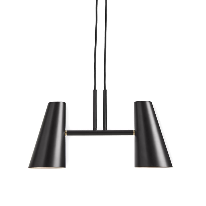 Lampadario Cono 2 paralumi - Nero - Woud