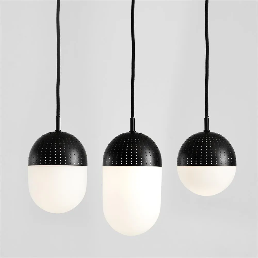 Lampadario Dot medio , nero Woud