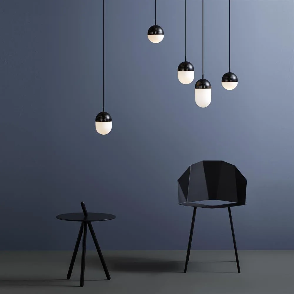 Lampadario Dot medio , nero Woud