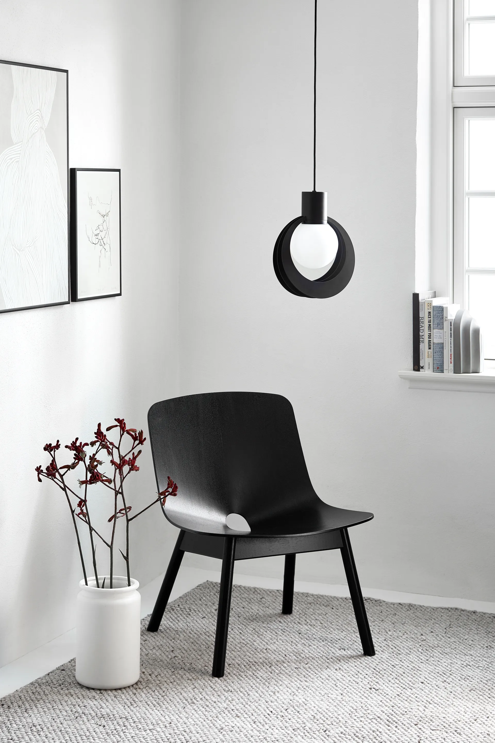 Lampadario Lunar medium, Black Woud