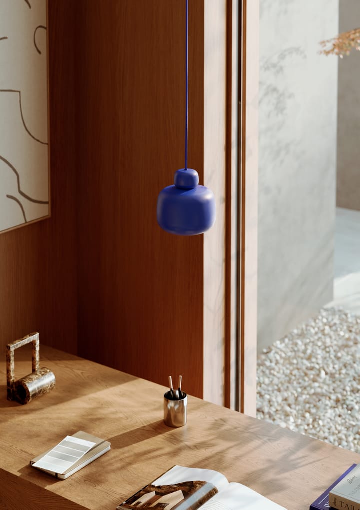 Plafoniera piccola Stone, Cobalt blue Woud